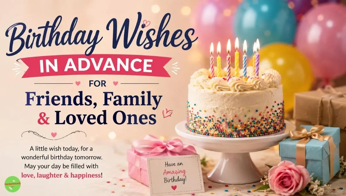 Birthday Wishes in Advance for Friends, Family & Loved Ones