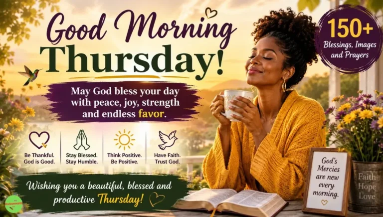 150+ Positive Good Morning Thursday Blessings, Images and Prayers for a Blessed Day