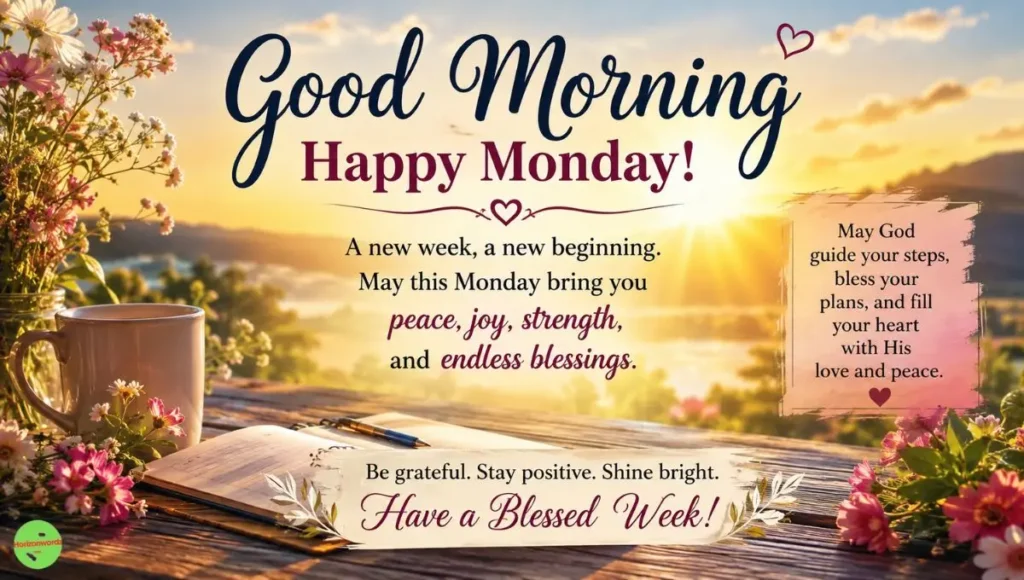 Good morning, Monday blessings and prayers