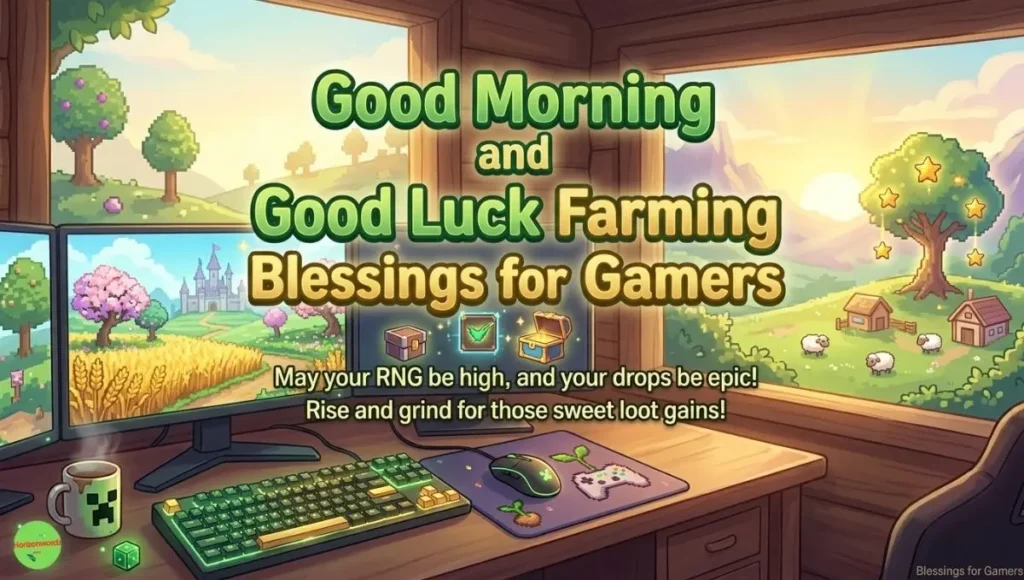 Good Morning and Good Luck Farming Blessings for Gamers