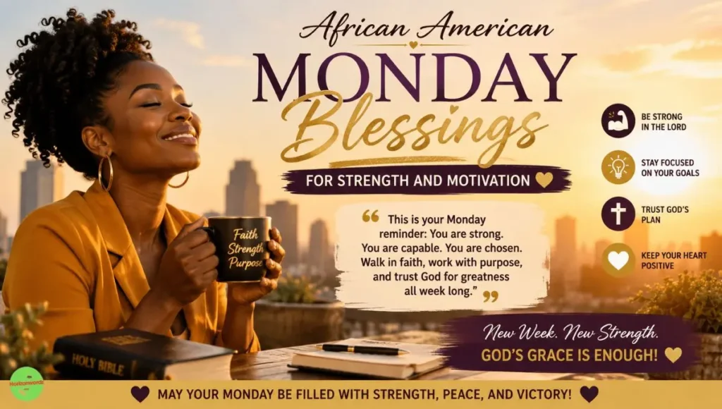 African American Monday Blessings for Strength and Motivation