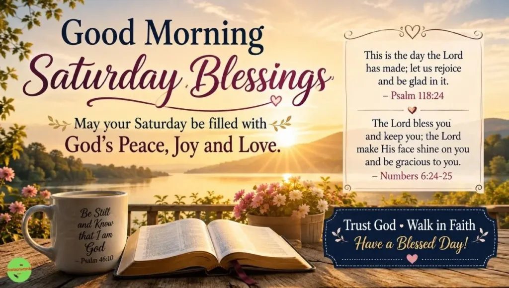 Good Morning Saturday Blessings with Bible Verses