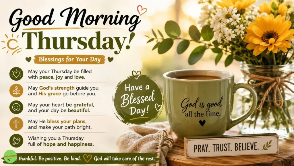 Short Good Morning Thursday Blessings and Messages to Share