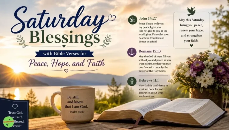Saturday Blessings with Bible Verses for Peace, Hope, and Faith