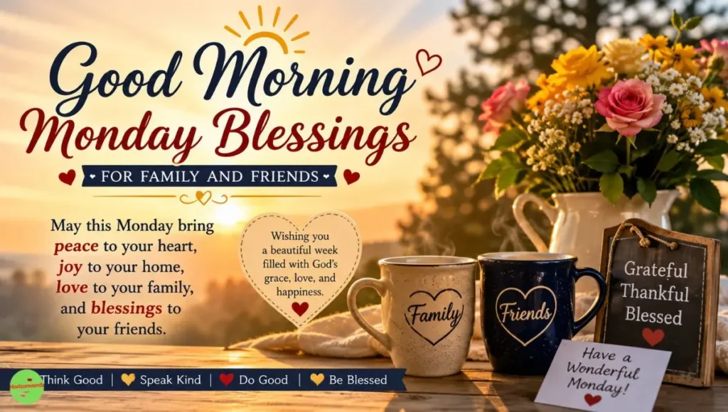 Good morning, Monday blessings for family and friends