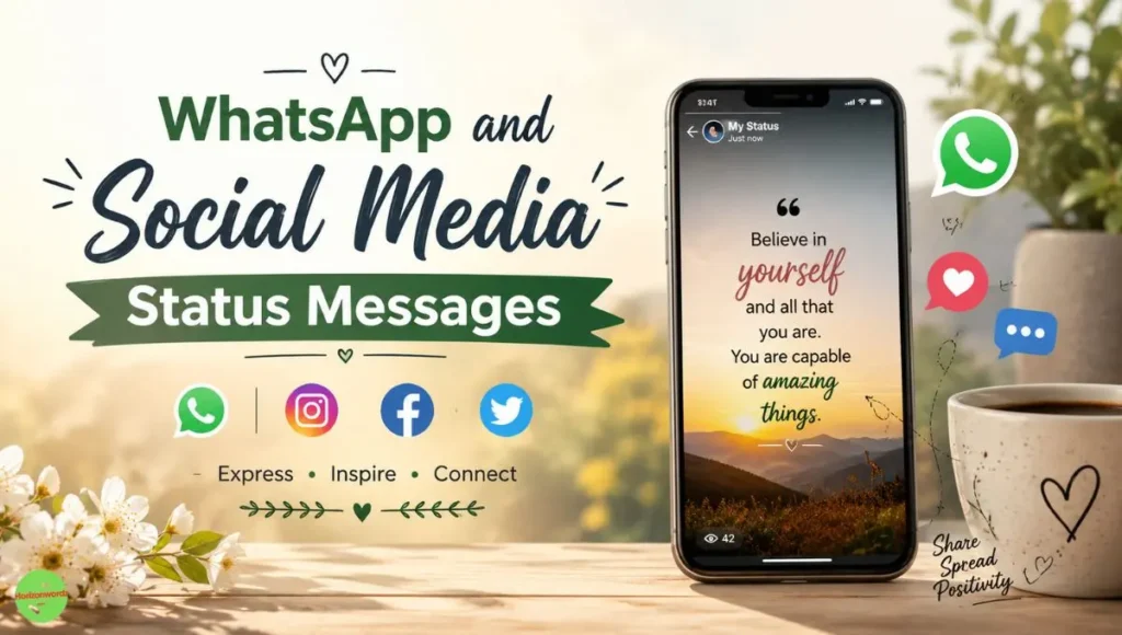 WhatsApp and Social Media Status Messages