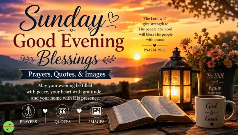 Sunday Good Evening Blessings, Prayers, Quotes, & Images