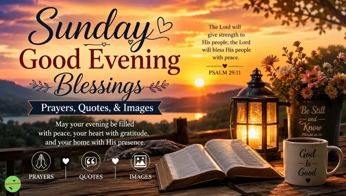 Sunday Good Evening Blessings, Prayers, Quotes, & Images