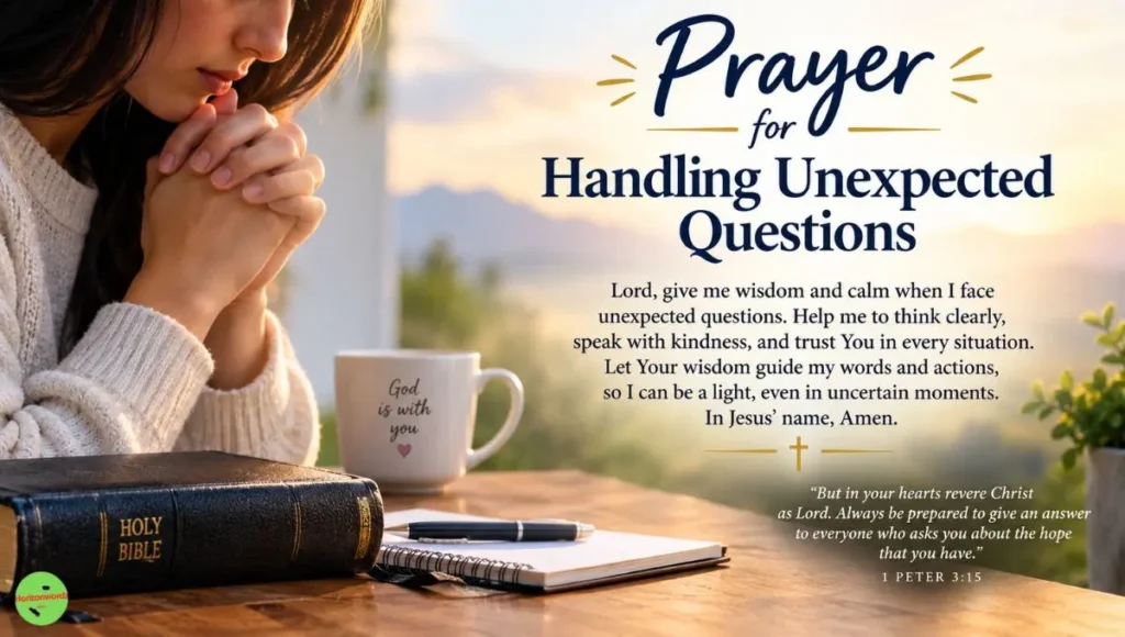 Prayer for Handling Unexpected Questions