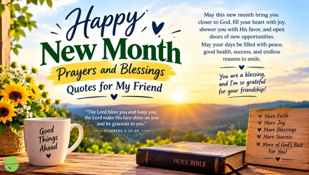 Happy New Month Prayers and Blessings Quotes for My Friend