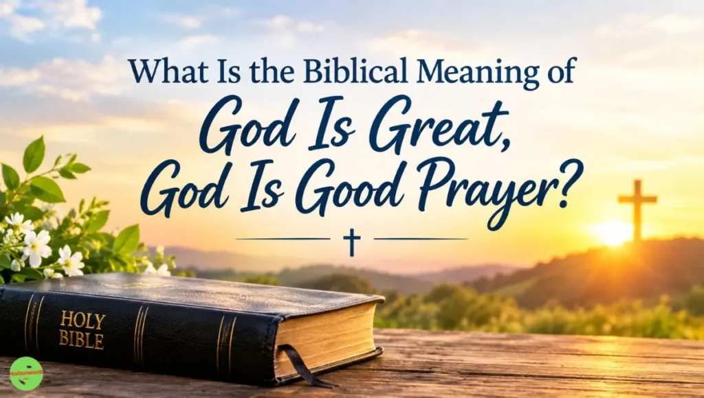 What Is the Biblical Meaning of God Is Great, God Is Good Prayer?