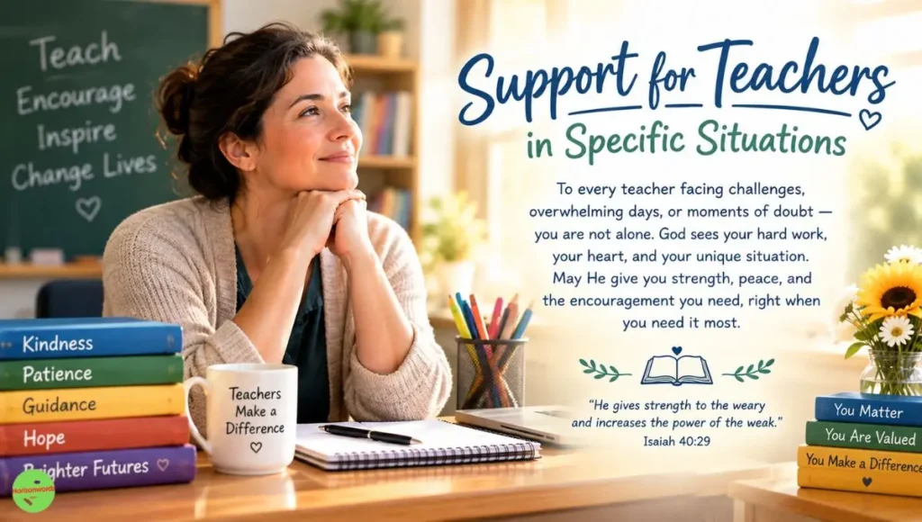 Support for Teachers in Specific Situations