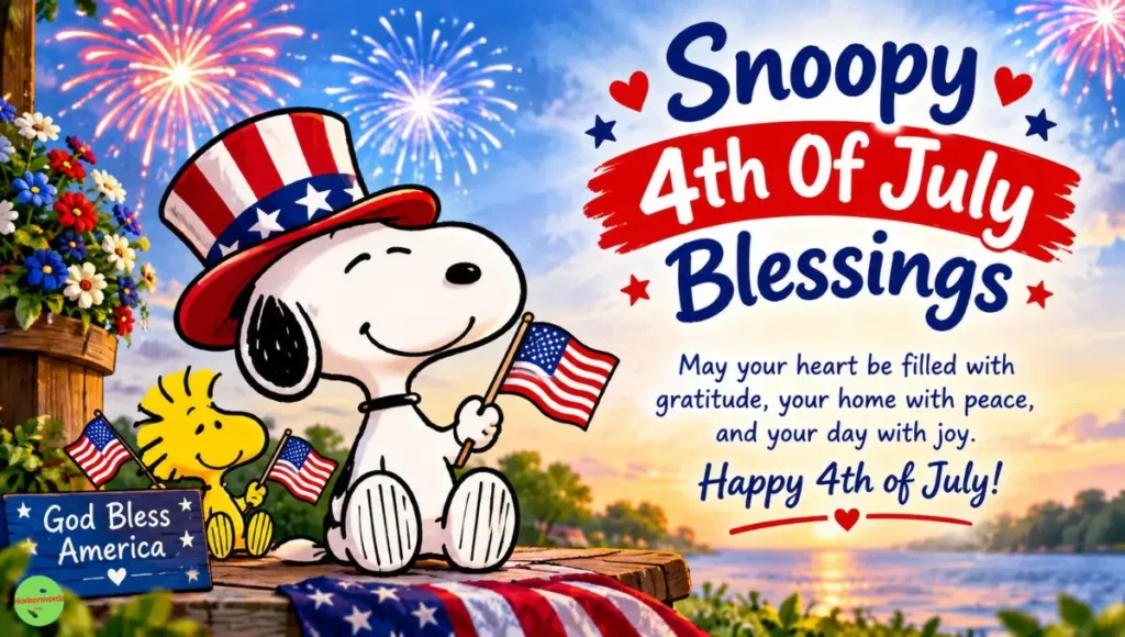 Snoopy 4th Of July Blessings