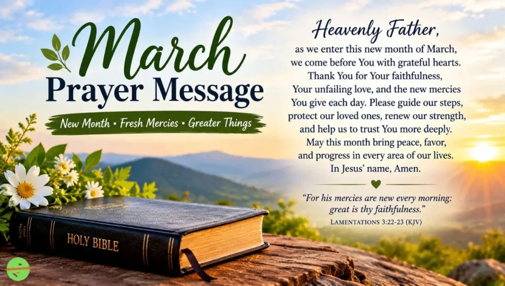 March Prayer Message